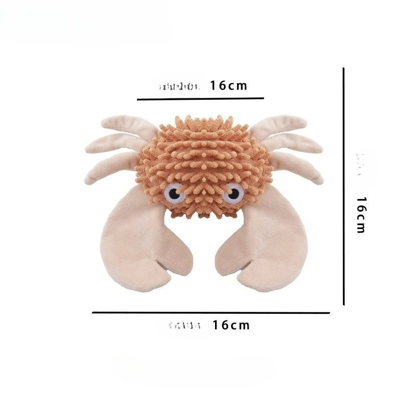 Peluche de créature marine en velours pour chien - Jouet à mâcher couineur pour petits chiens