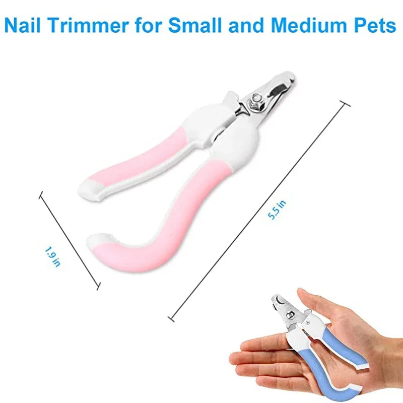 Coupe-ongles professionnel en acier inoxydable pour chiens et chats