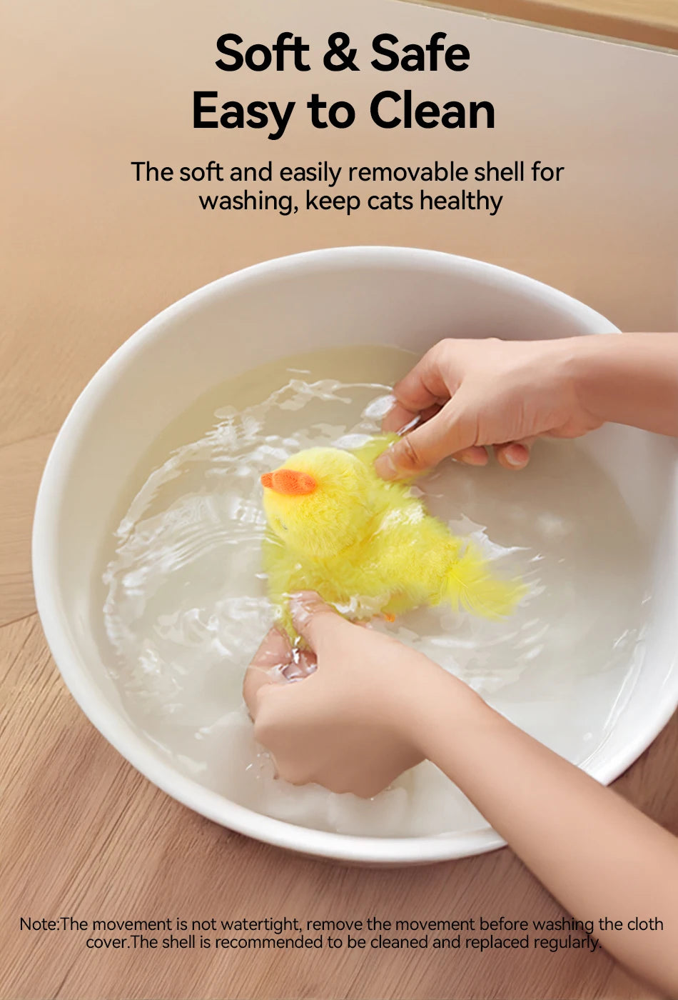 Interactive Remote Control Flapping Chick Cat Toy — Catnip Filled, Realistic Sound & Rechargeable