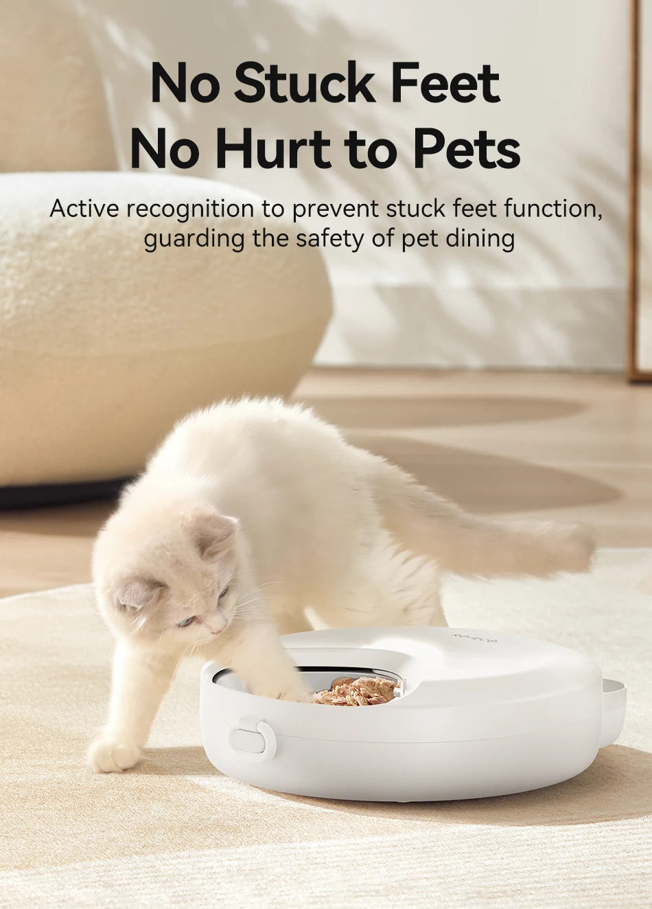 Distributeur Automatique de Croquettes 4 Repas - Distributeur Intelligent Nourriture Sèche et Humide pour Chats et Chiens