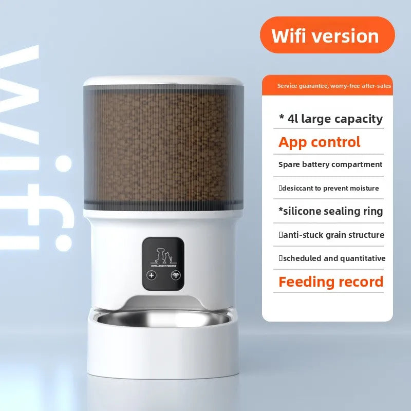Smart Automatic Pet Feeder with HD Camera & Voice Control — Wi-Fi Remote Timed Food Dispenser