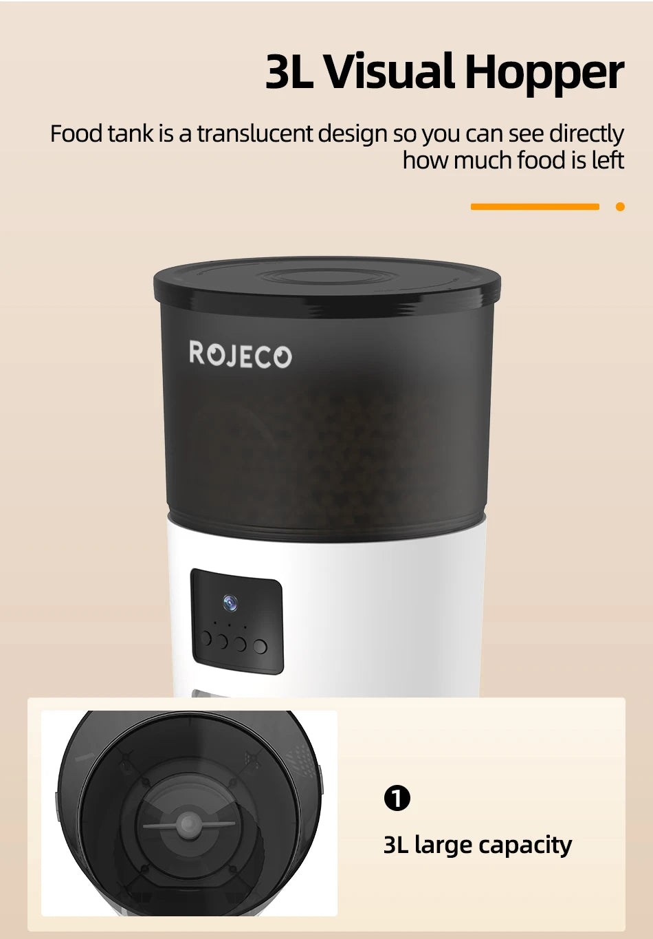 3L Smart Automatic Pet Feeder with HD Camera & WiFi