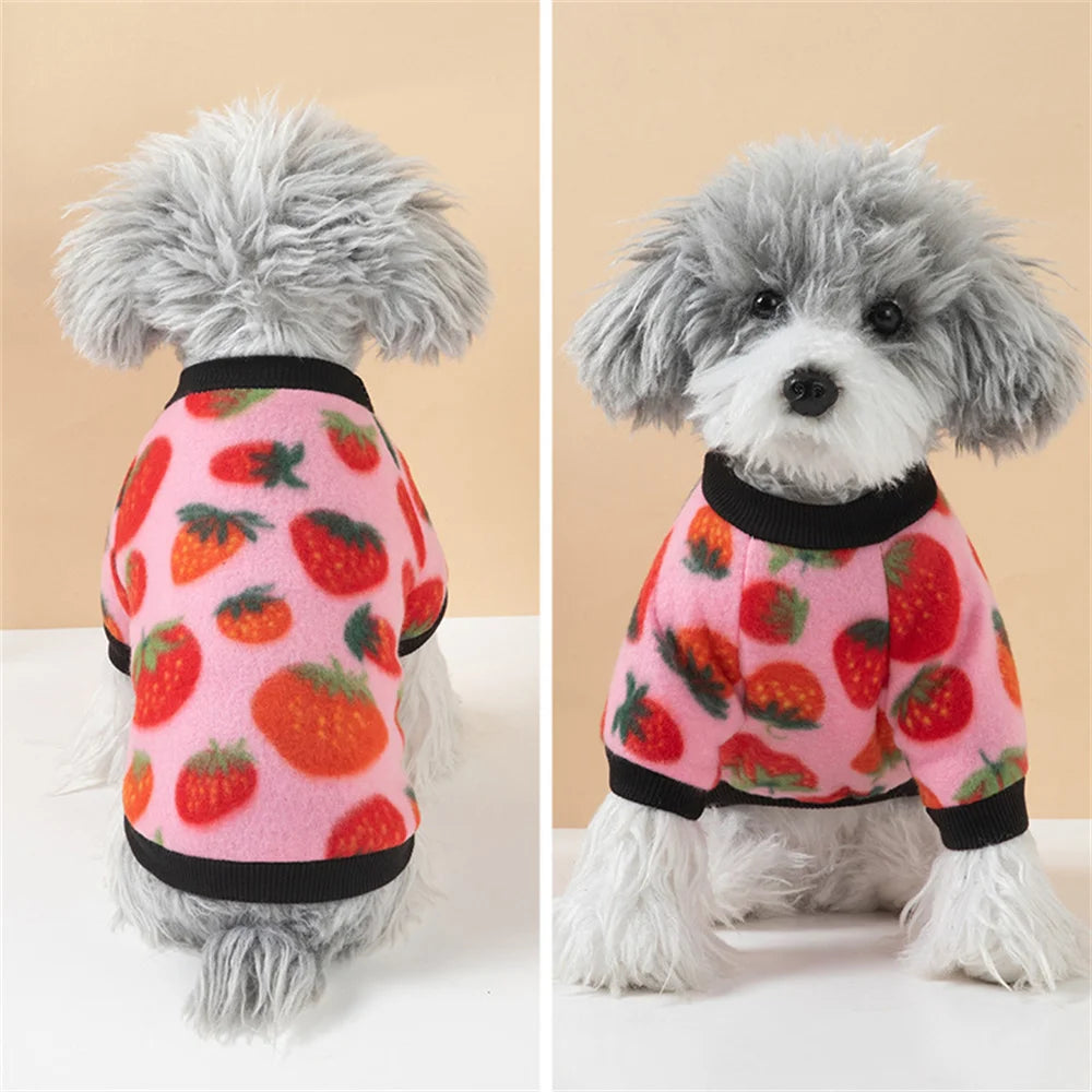 Printed Fleece Pet Pullover Sweater