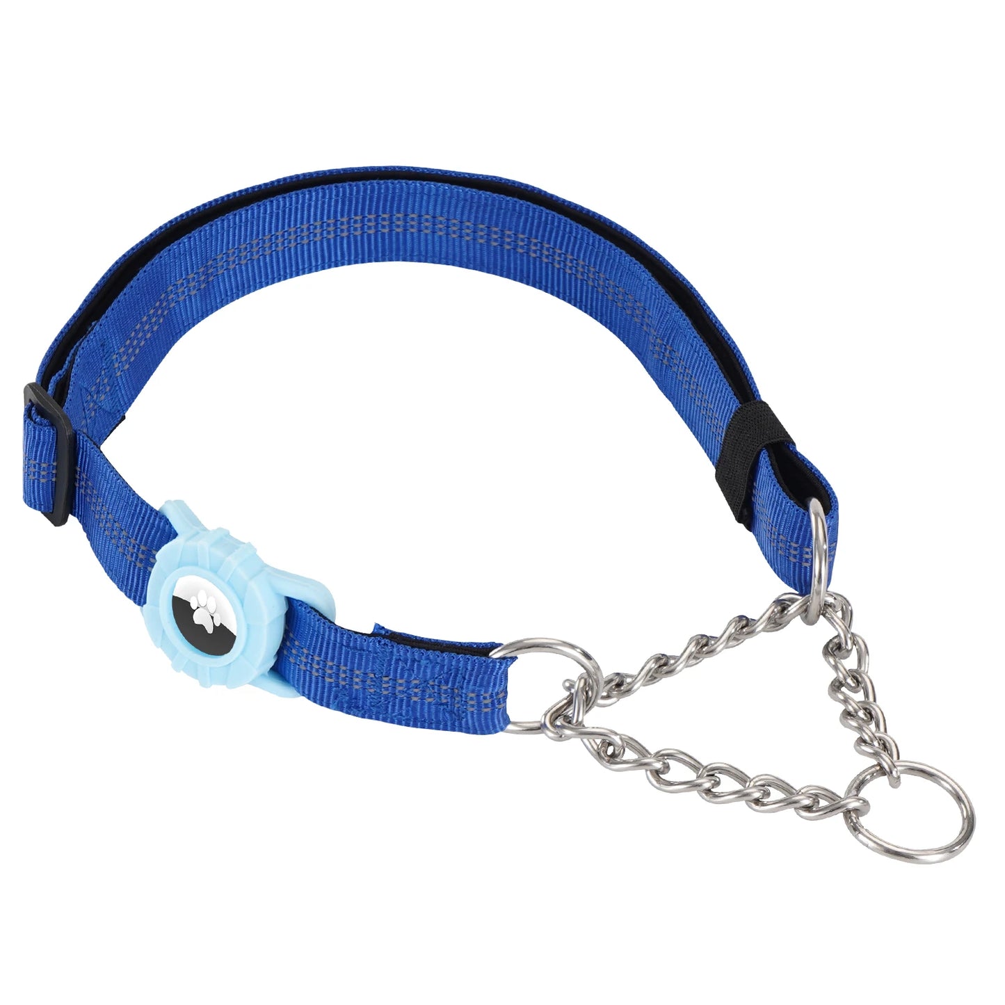 Collier réfléchissant pour chien avec support AirTag et boucle à dégagement rapide
