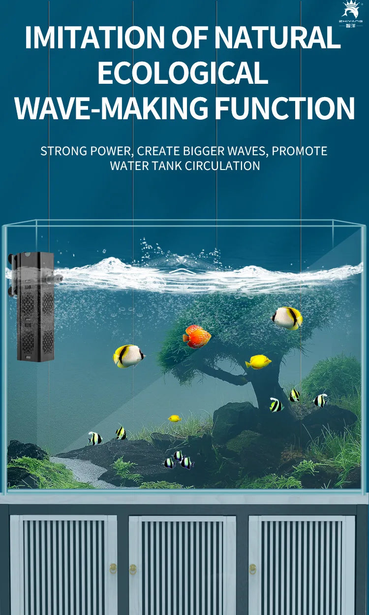 Internal Aquarium Filter with Spray Bar Outlet