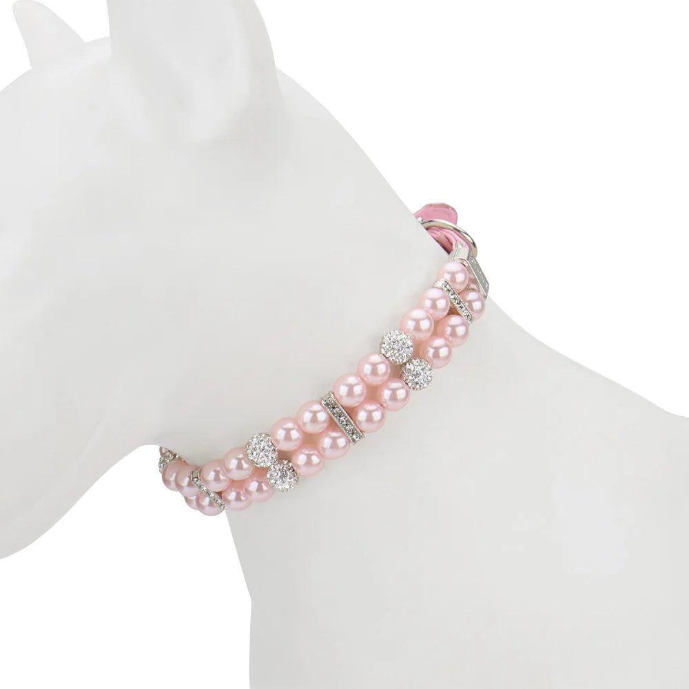 Pearl & Rhinestone Pet Collar for Cats & Dogs