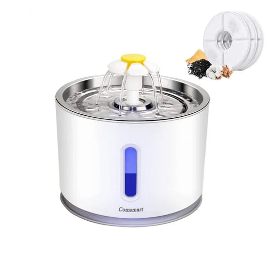 Cat Water Fountain - 2.4L Stainless Steel Automatic Pet Drinking Fountain