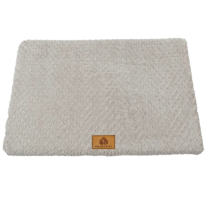 Orthopedic Dog Bed with Washable Faux Fur Cover — Anti-Slip, Crate-Fit, 4 Sizes