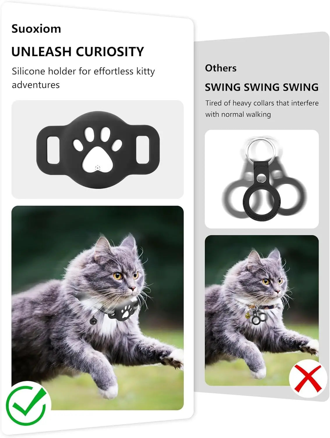 Google Find My Pet Collar Tracker for Android — IP68 Waterproof, No Subscription