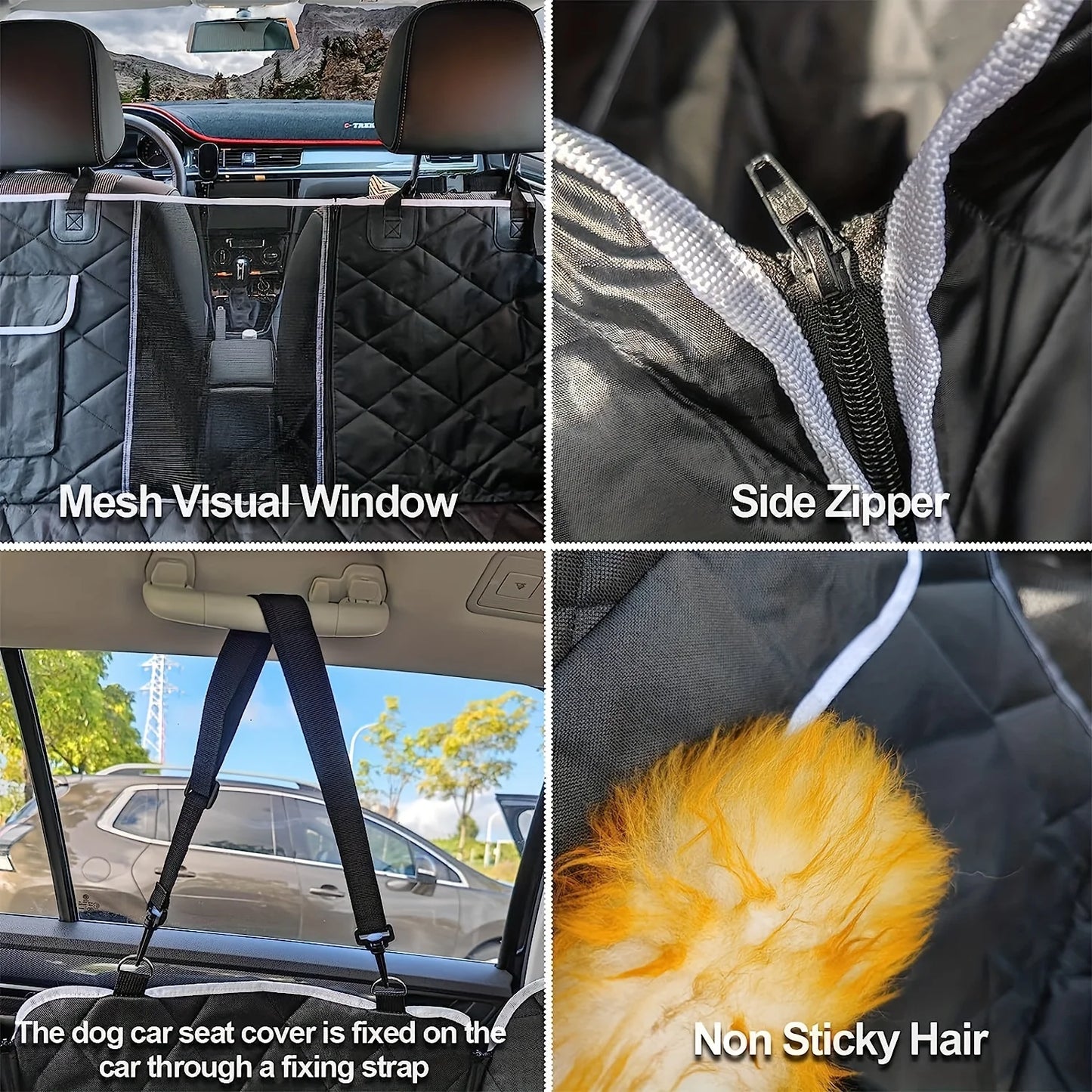 Waterproof Dog Car Rear Seat Cover & Extender Mat