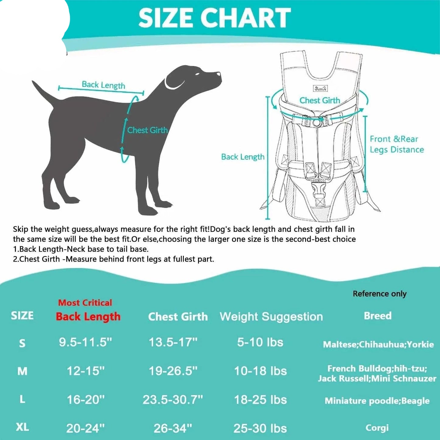 Hands-Free Dog Front Carrier Backpack for Hiking & Cycling
