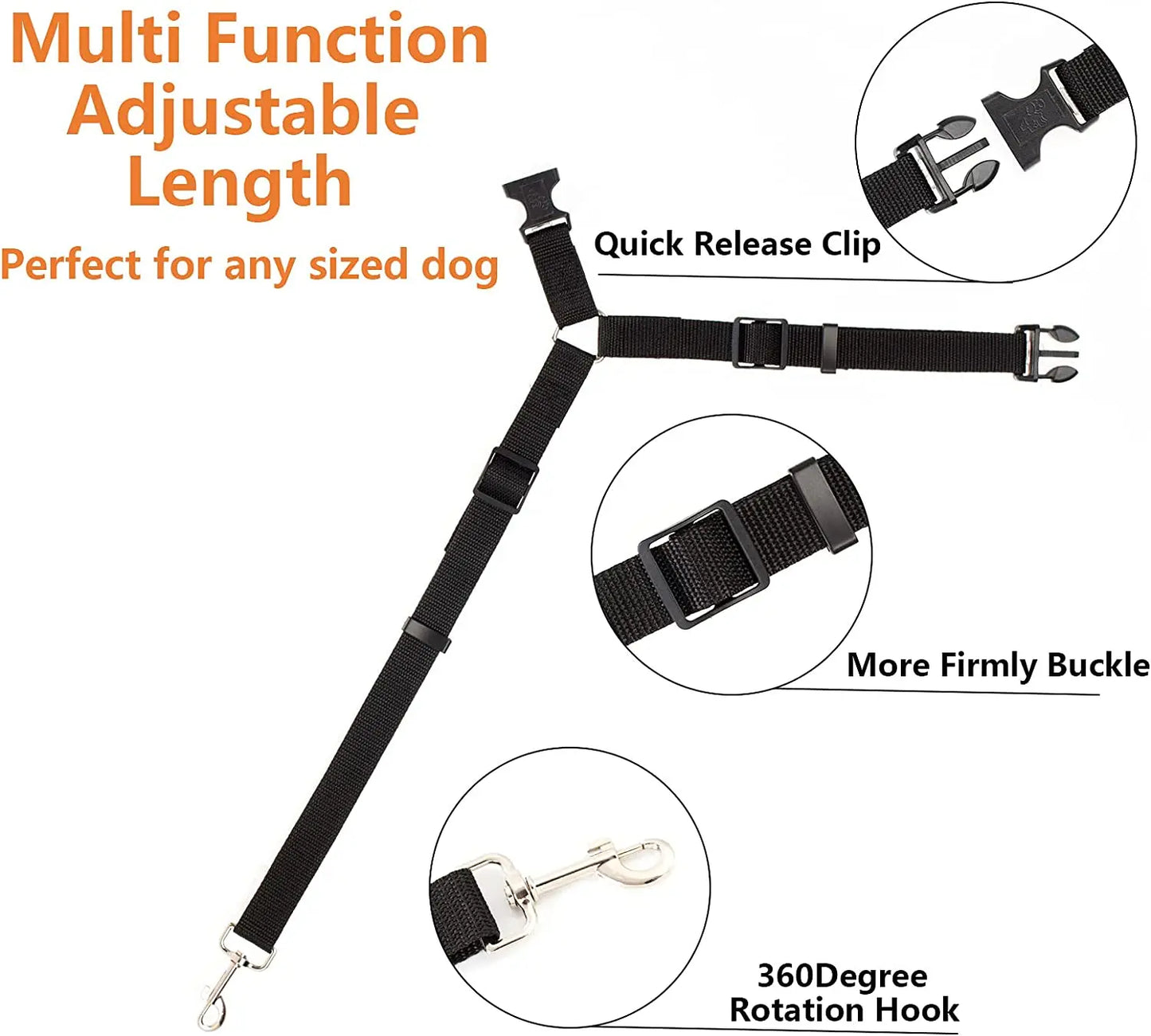 Harnais réglable et ceinture de sécurité pour chien