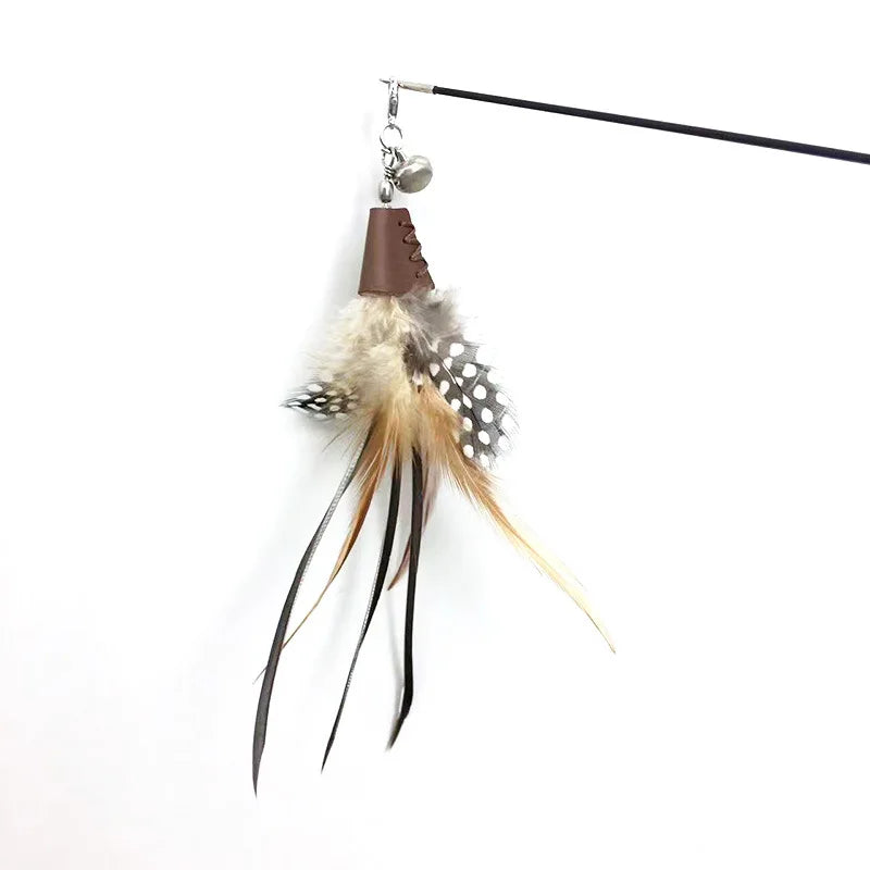 Hands-Free Suction Cup Cat Toy - Interactive Feather Wand Set