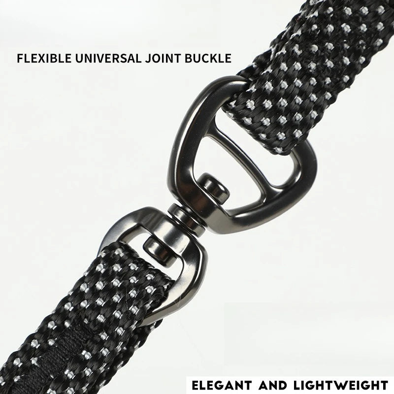 Laisse de dressage 2-en-1 avec collier étrangleur intégré pour petits chiens 150cm