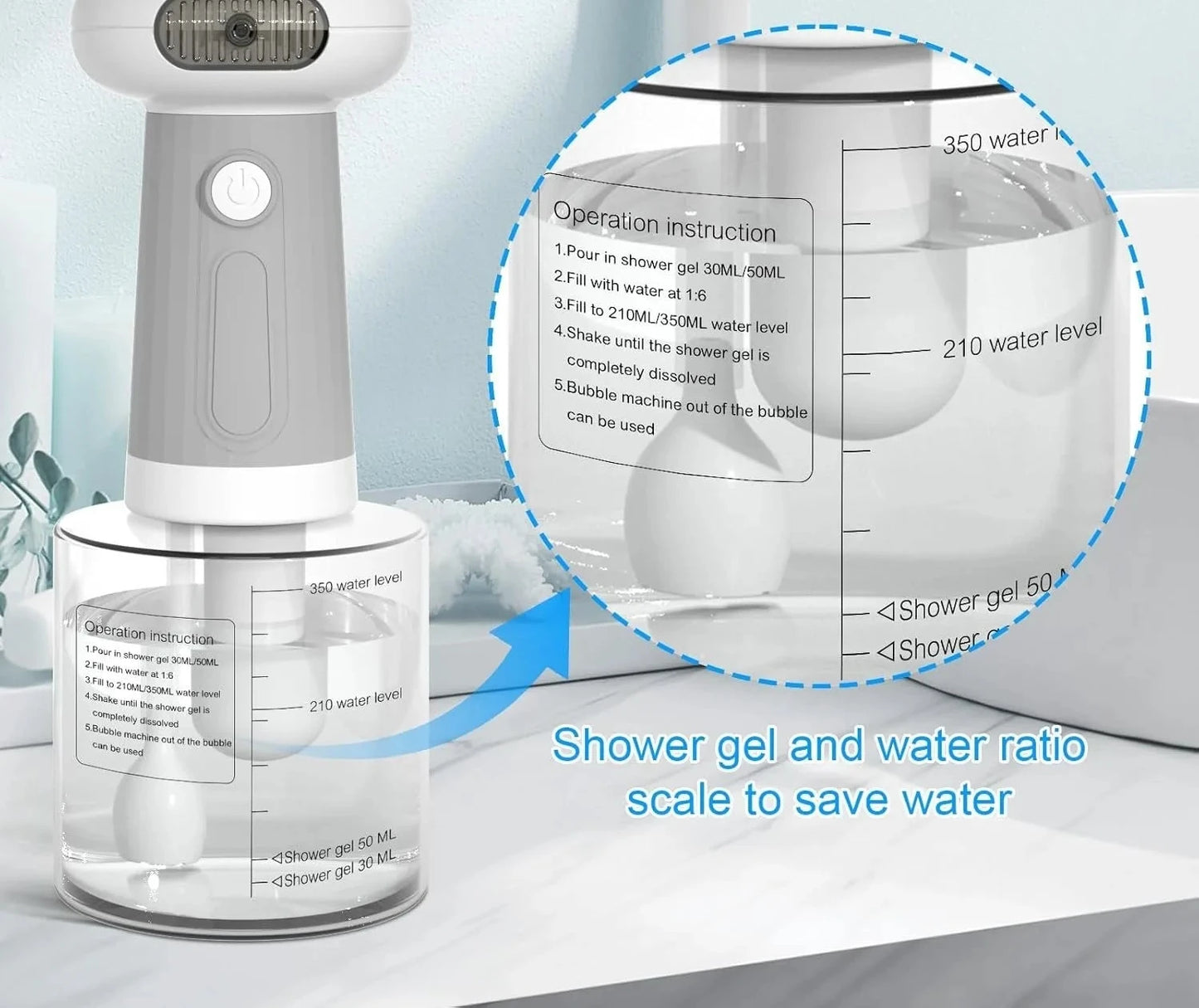 Electric Foaming Pet Shampoo Dispenser for Dogs & Cats