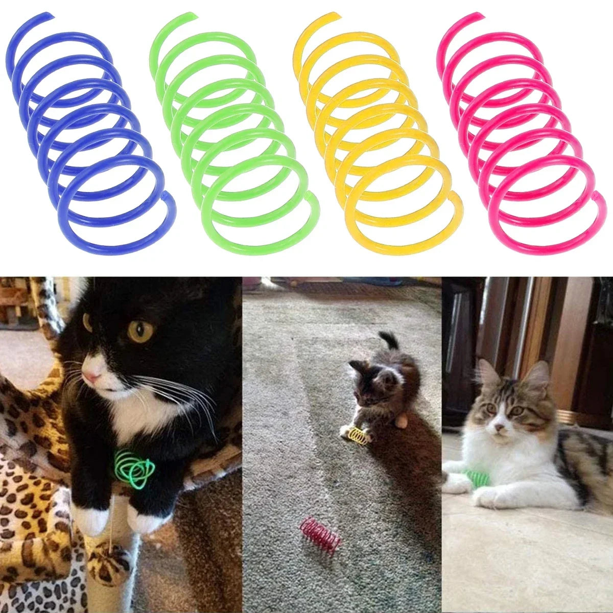 Colorful Spring Coil Cat Toys