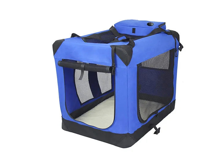 Cage de transport et de voyage pliable et souple avec tapis — 3 portes