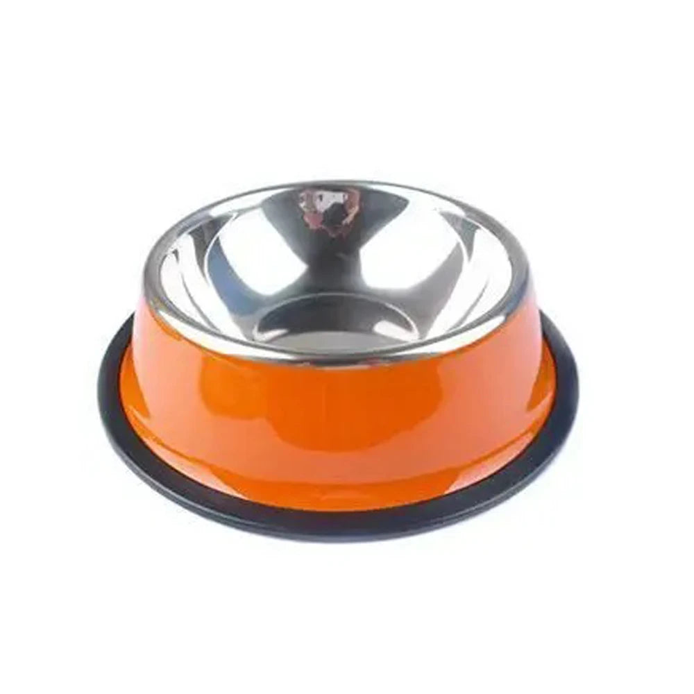 Stainless Steel Anti-Slip Pet Food Bowl for Cats & Dogs