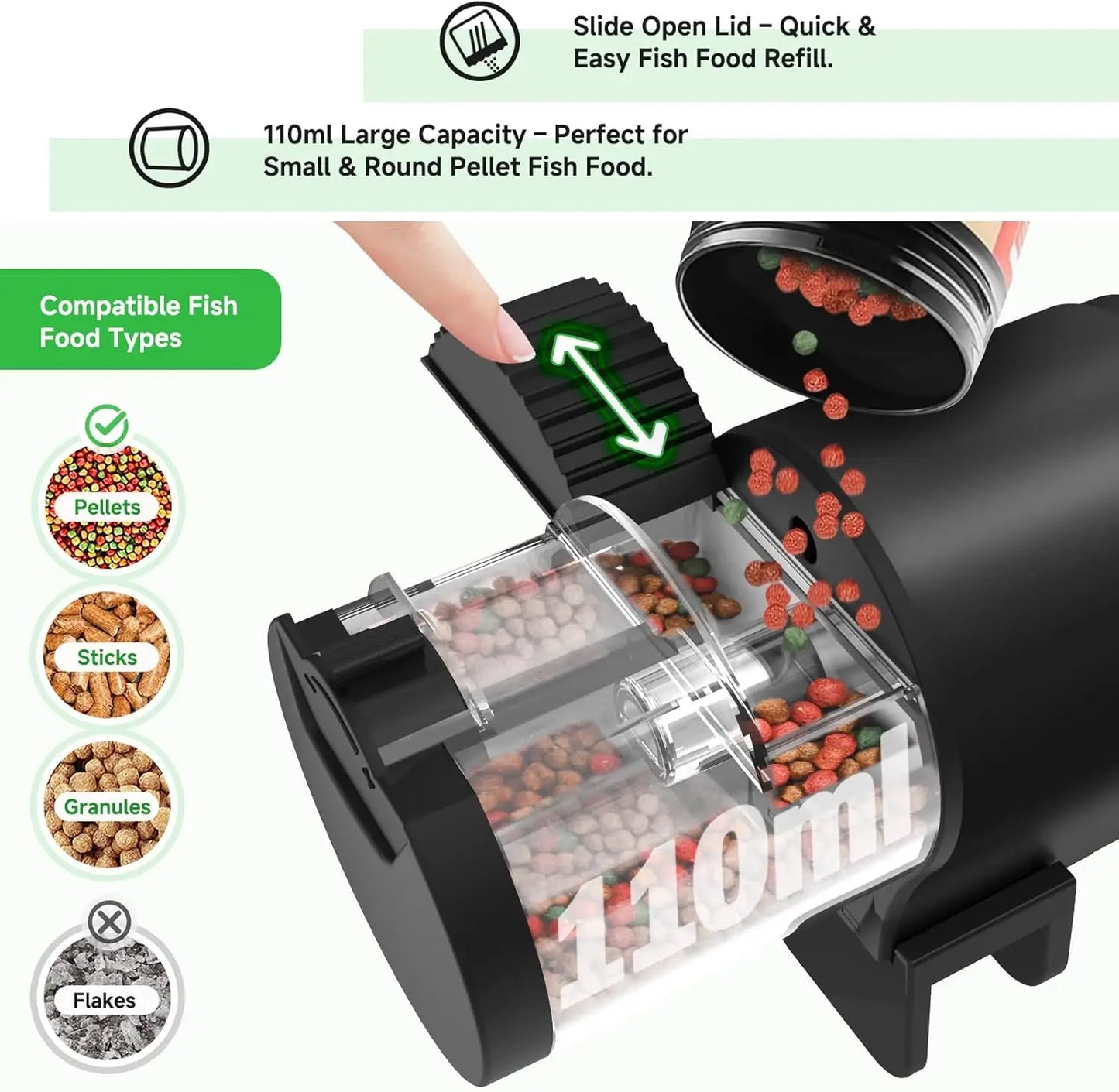 Distributeur automatique intelligent de nourriture pour poissons et tortues