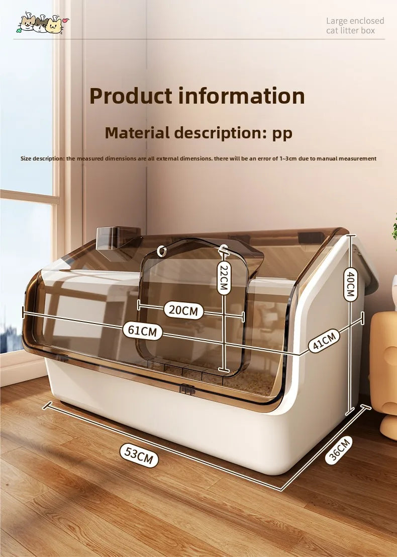 Automatic Self-Cleaning Cat Litter Box — Large Covered with Odour Control & Low Noise
