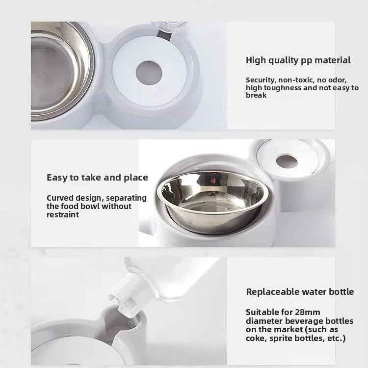 Gravity Pet Water & Food Dispenser Station – For Cats & Dogs