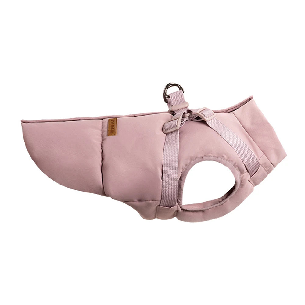 Autumn Winter Pet Clothes Outdoor Dog Jacket with Harness for Small Medium Dogs Thick Warm Pet Cotton-Padded Clothing