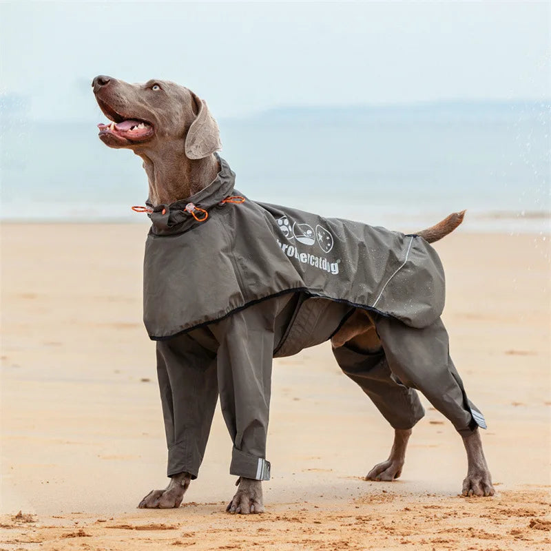 Waterproof Dog Raincoat Jumpsuit for Medium & Large Dogs