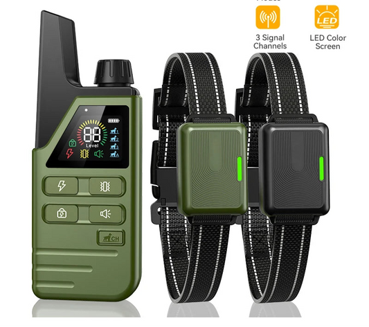 Remote Dog Training Collar - Rechargeable Bark Control System with Multiple Training Modes