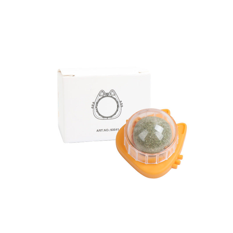 Catnip Wall Ball - Natural Edible Cat Mint Toy for Hairball Relief