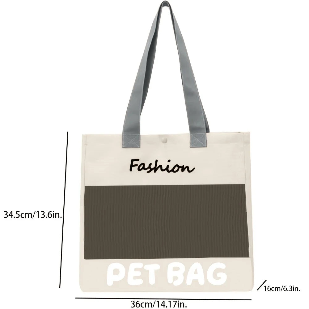 Breathable Canvas Carrier Bag for Cats & Small Dogs