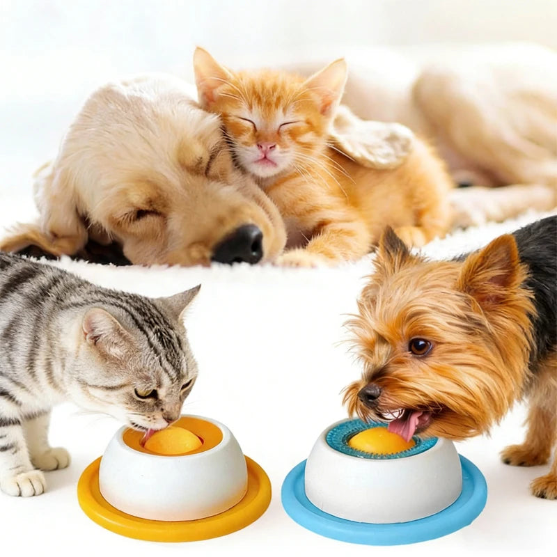 Interactive Lick Mat & Slow Feeder Bowl for Dogs & Cats — Promotes Dental Health & Calm Eating
