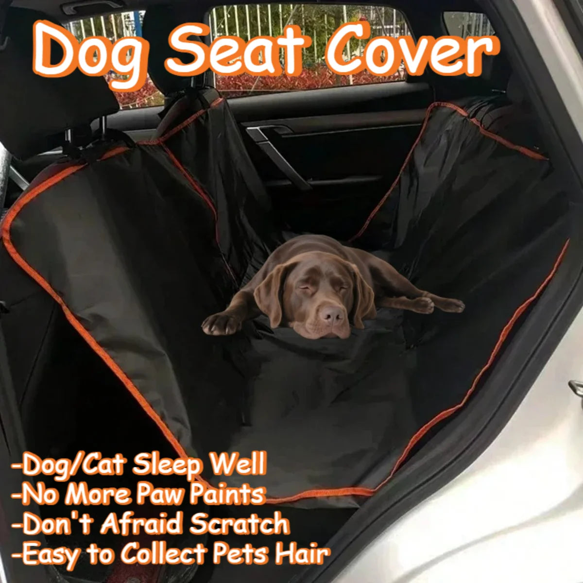 Oxford Dog Car Seat Cover — Waterproof Hammock Protector for Cars, Trucks & SUVs