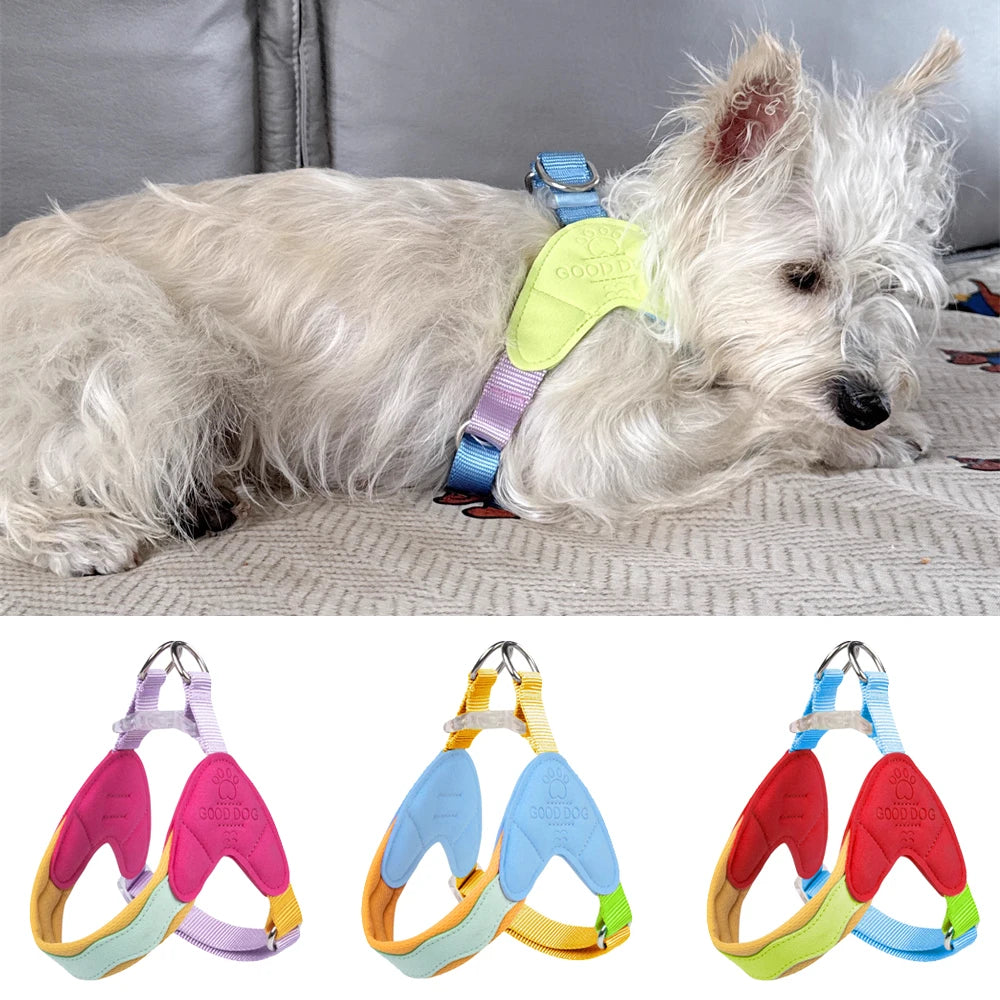 Type Y Dog Harness Breathable Adjusted Pet Chest Straps for Small Dogs French Bulldog Schnauzer Puppy Outdoor Walking Supplies