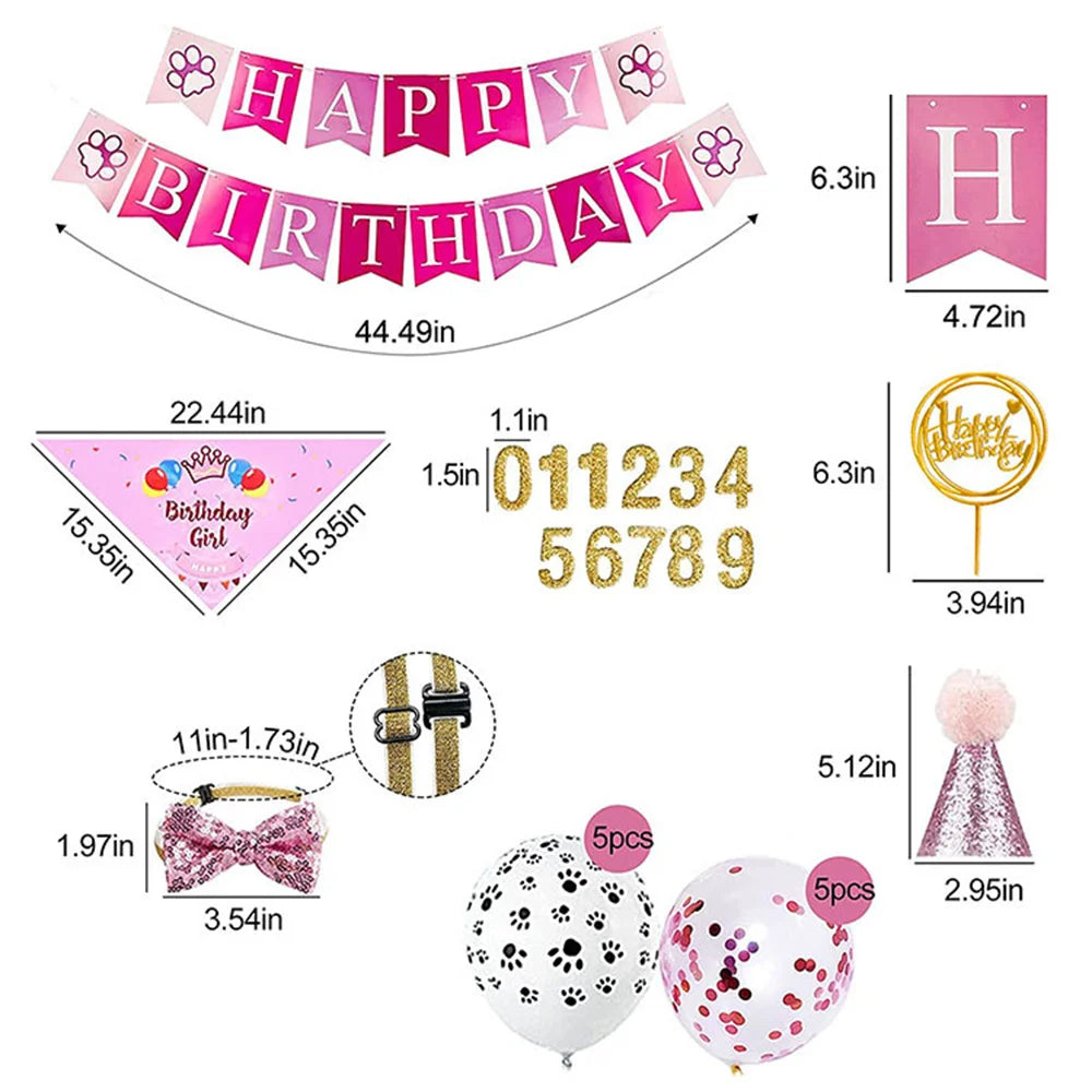 Dog Birthday Party Decoration Kit