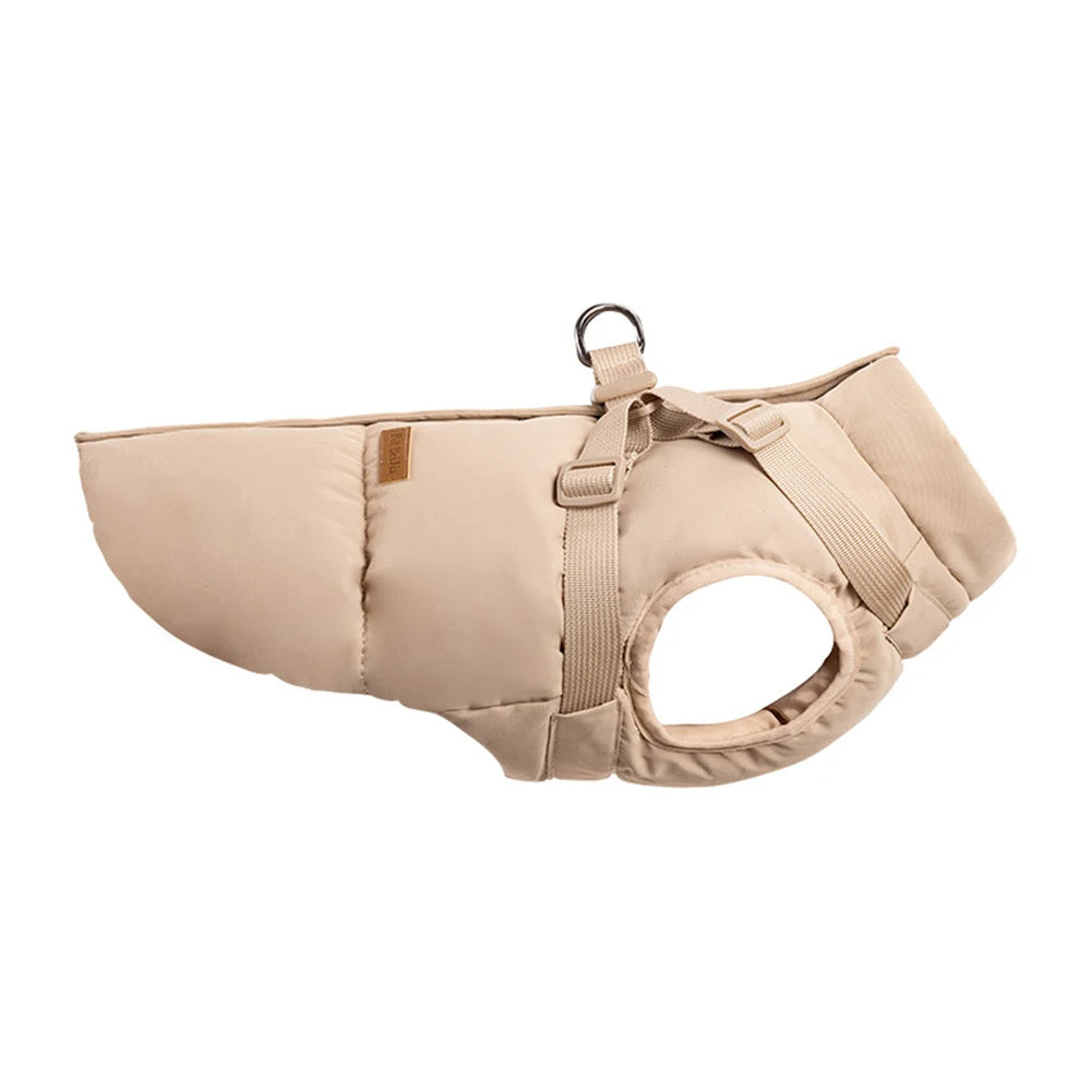 Autumn Winter Pet Clothes Outdoor Dog Jacket with Harness for Small Medium Dogs Thick Warm Pet Cotton-Padded Clothing