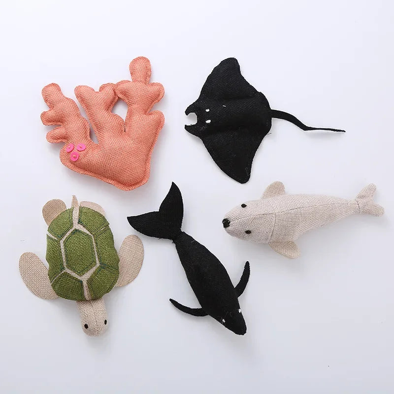 Marine Animal Catnip Crinkle Toy