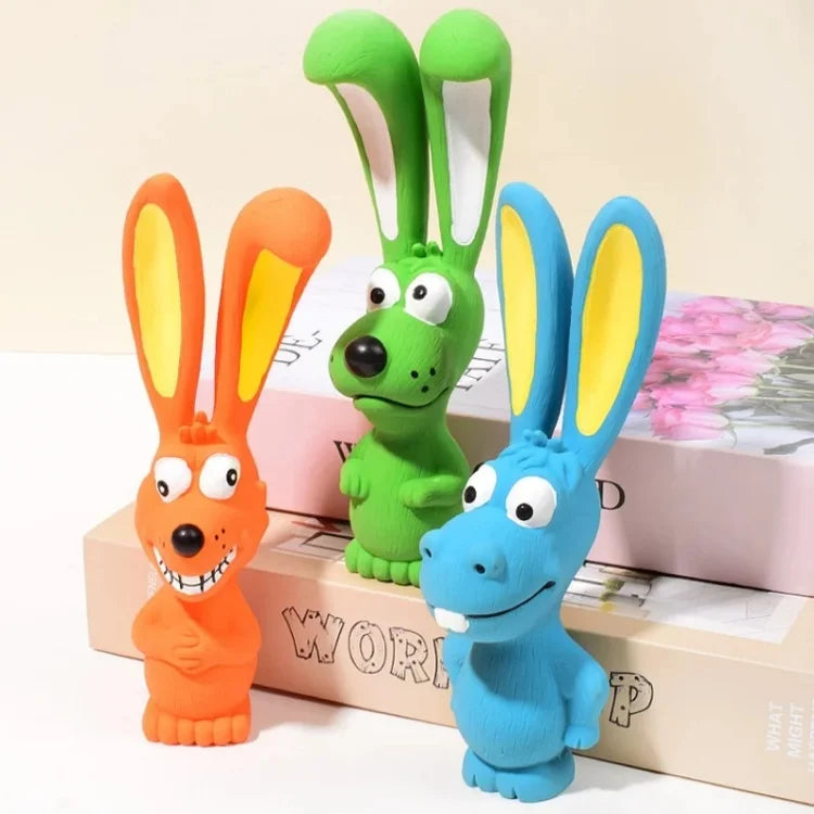 Squeaky Rabbit Latex Dog Chew Toy