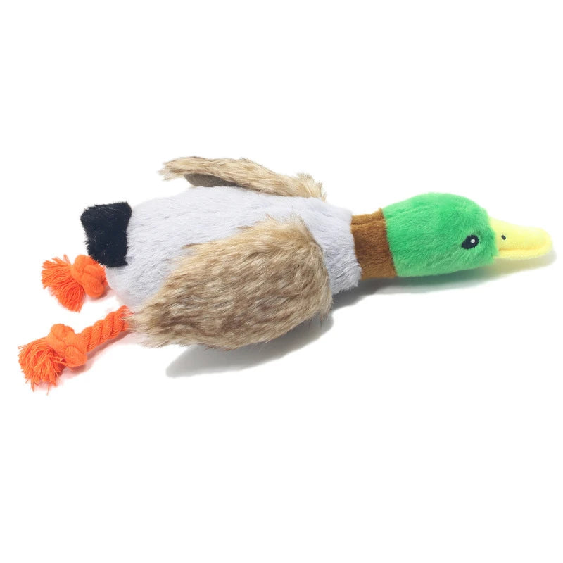 Plush Duck Squeaky Toy with Rope