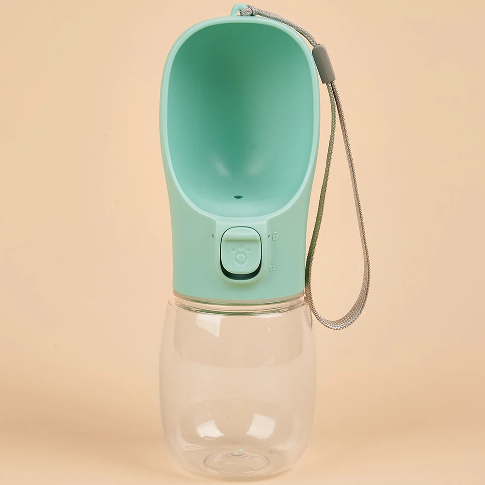 Portable Dog Water Bottle with Drinking Bowl – Leakproof, for Dogs & Cats