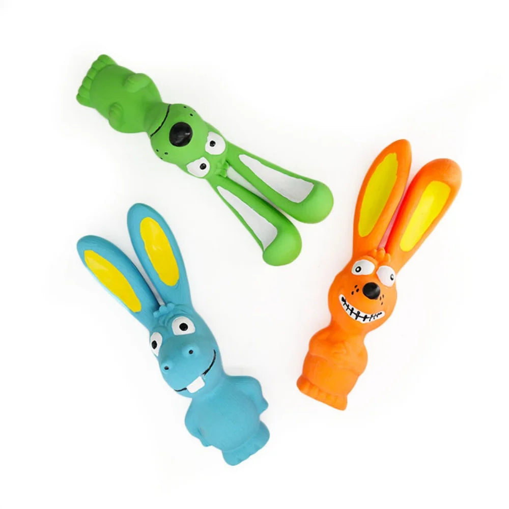 Squeaky Rabbit Latex Dog Chew Toy