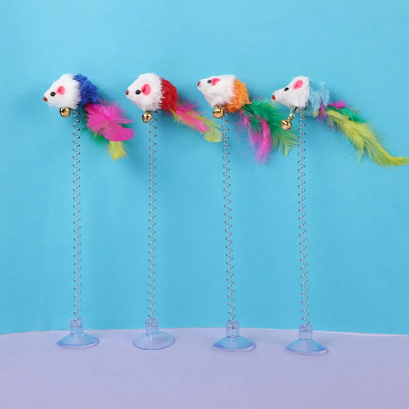 Ensemble d'accessoires de remplacement pour jouets pour chats avec souris, ver et balle