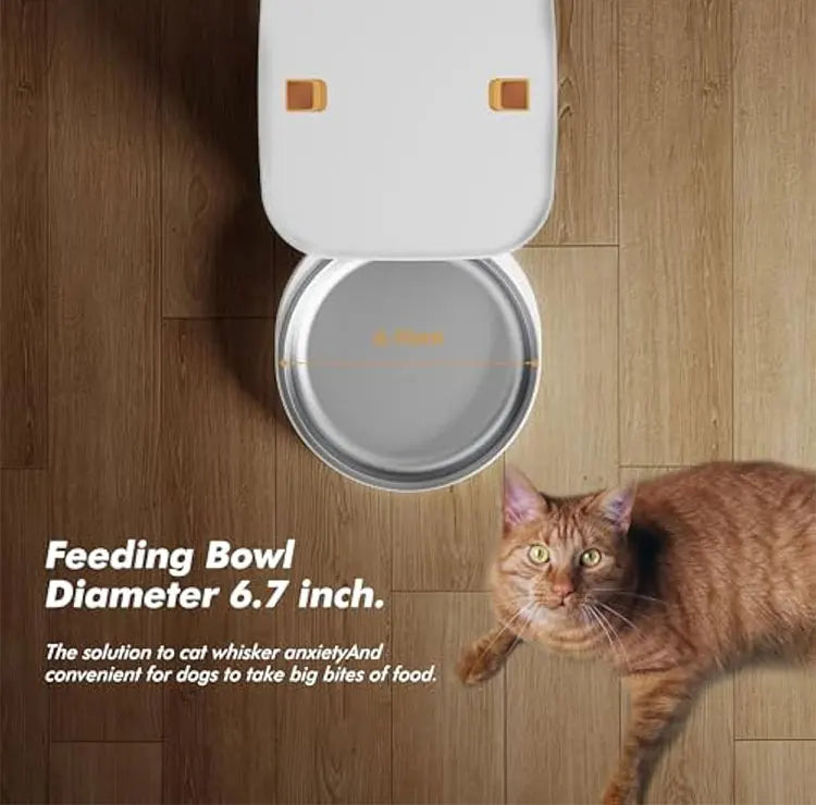 Automatic Pet Feeder with 1080p Camera, Voice Recorder & Remote Control