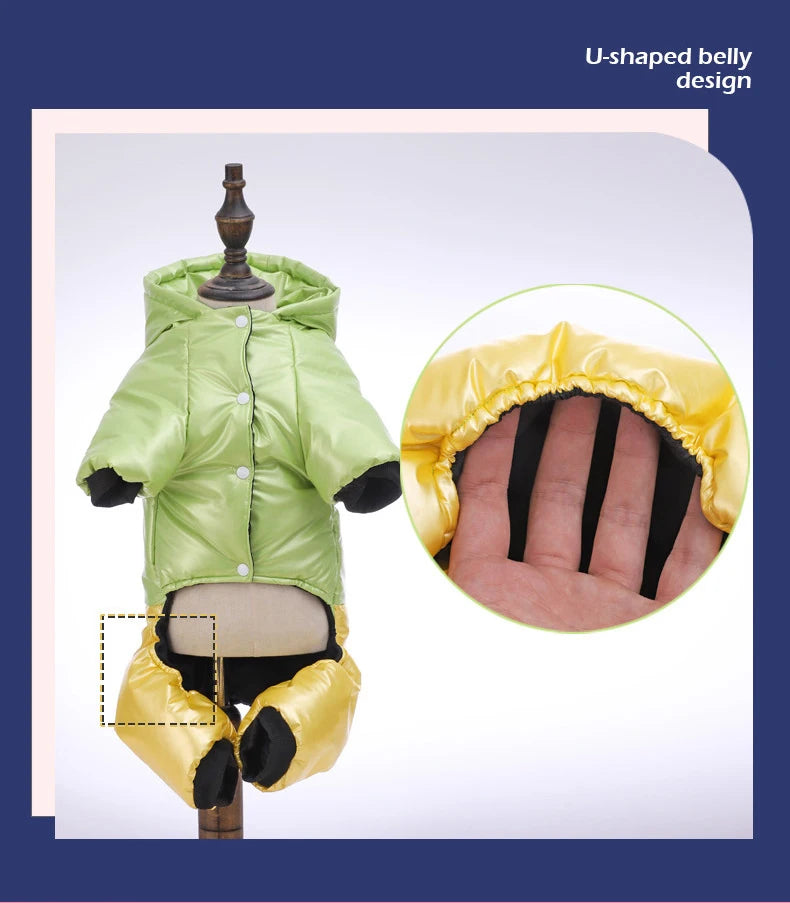 Waterproof Winter Down Hoodie Jacket for Small Dogs