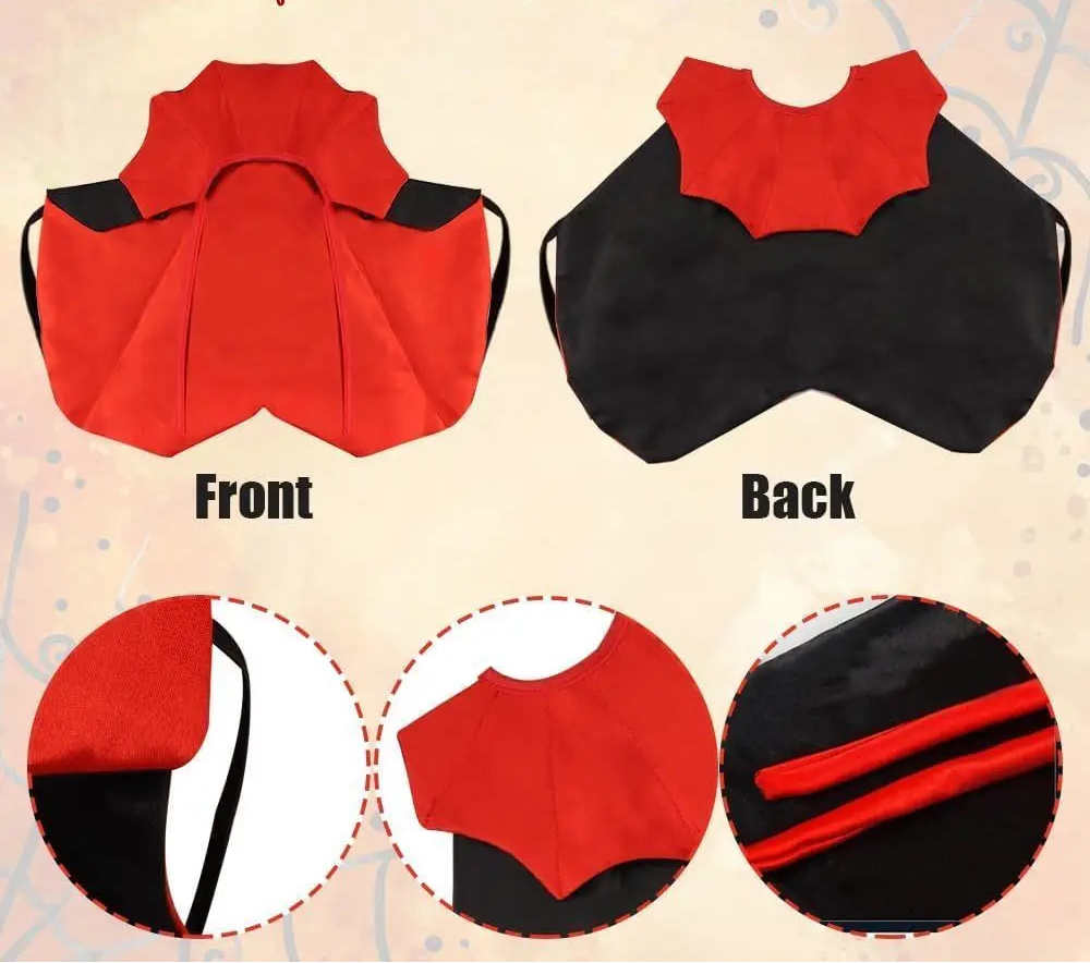 Cape de vampire pour chat – Costume d'Halloween réglable pour animaux de compagnie