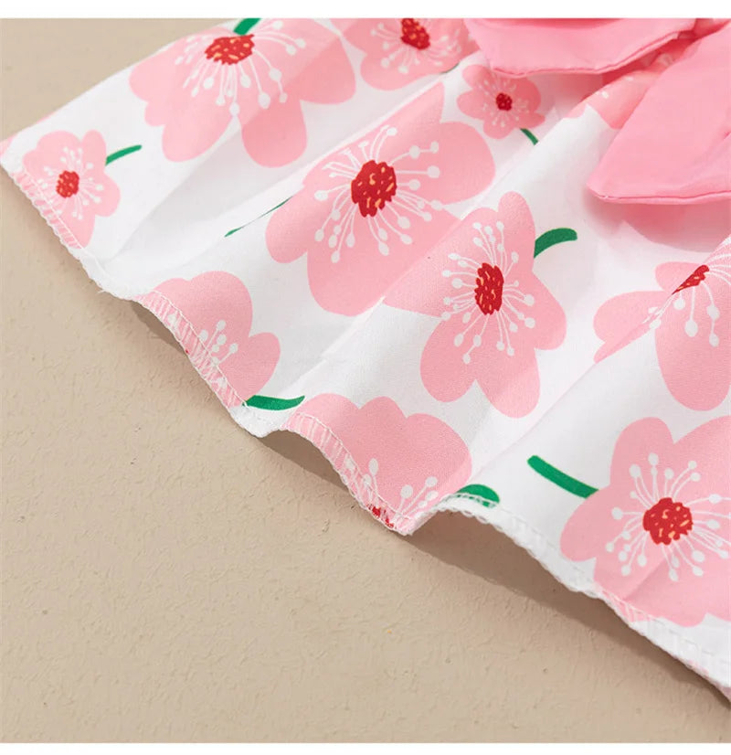 Fruit & Floral Print Bow Dress for Cats & Small Dogs