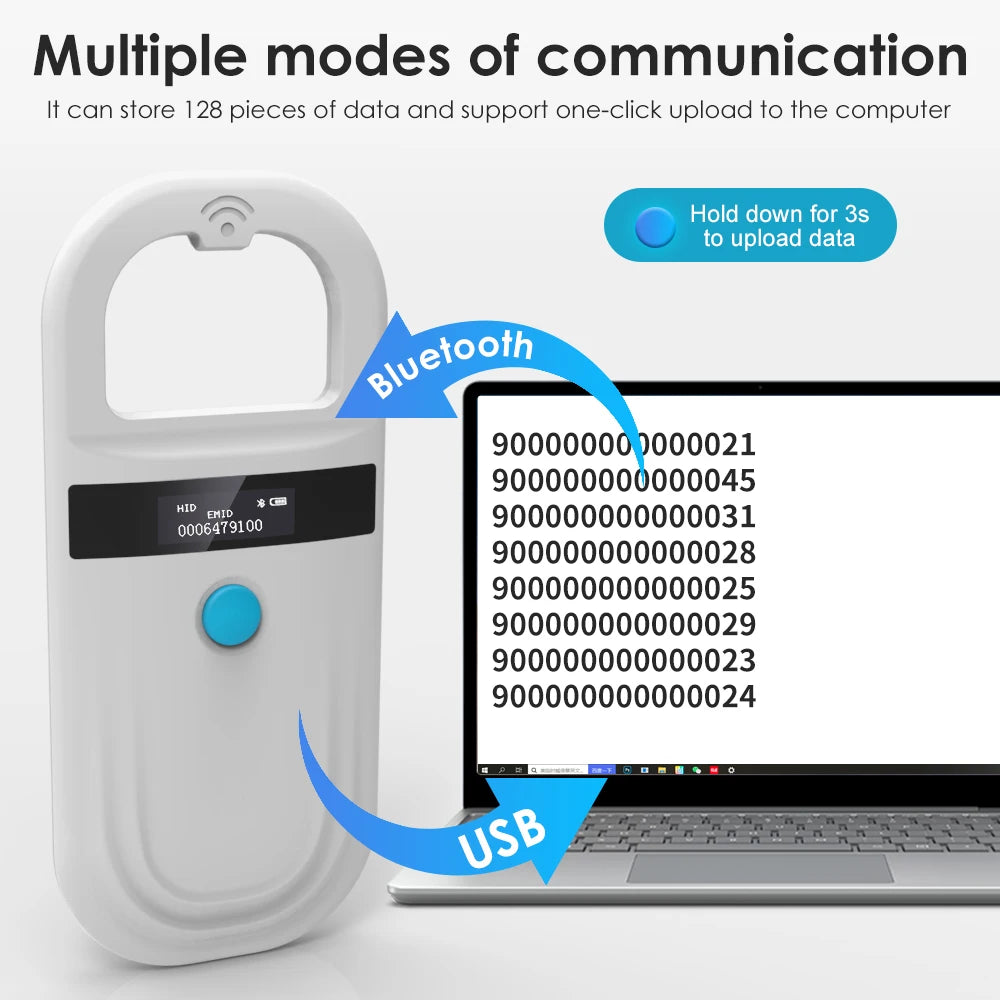 Handheld Pet Microchip Scanner & RFID Reader