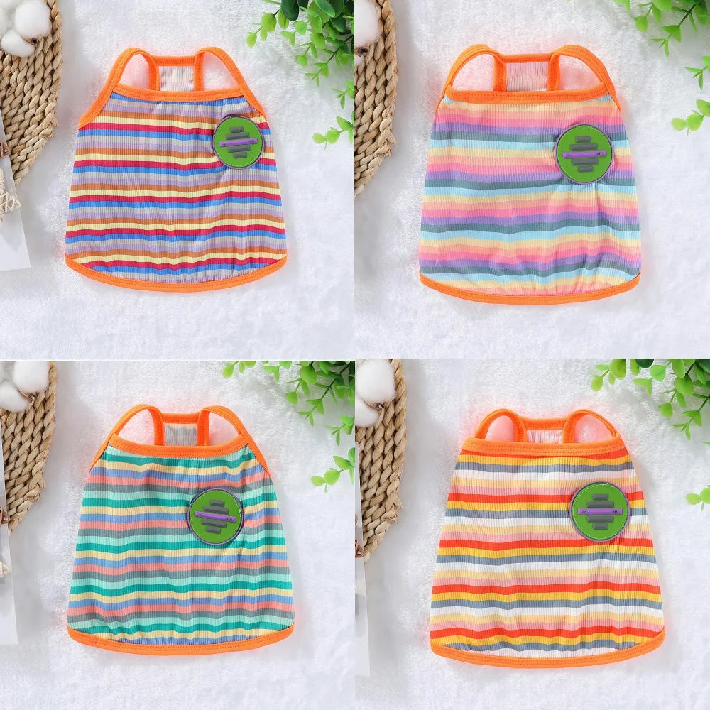 Striped Cooling Vest & Summer Shirt for Small & Medium Dogs & Cats