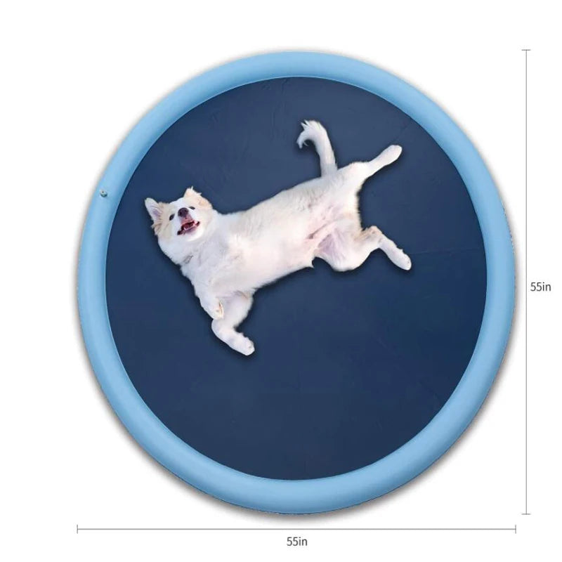 outdoor Summer Pet Swimming Pool Inflatable Water Sprinkler Pad Play Cooling Mat Outdoor Interactive Fountain Toy for Dogs