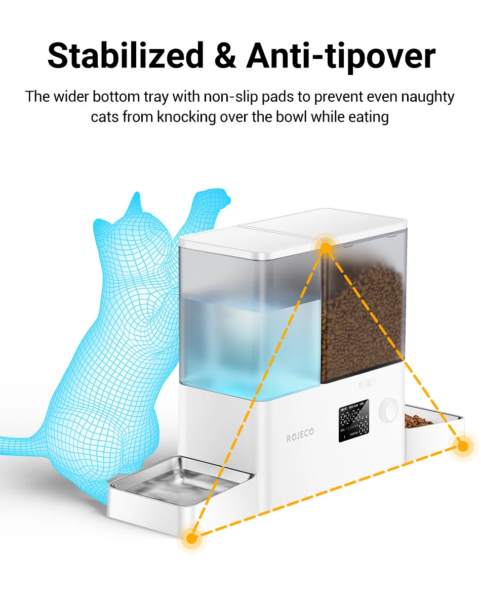 2-in-1 Automatic Pet Feeder & Gravity Water Fountain 8.5L