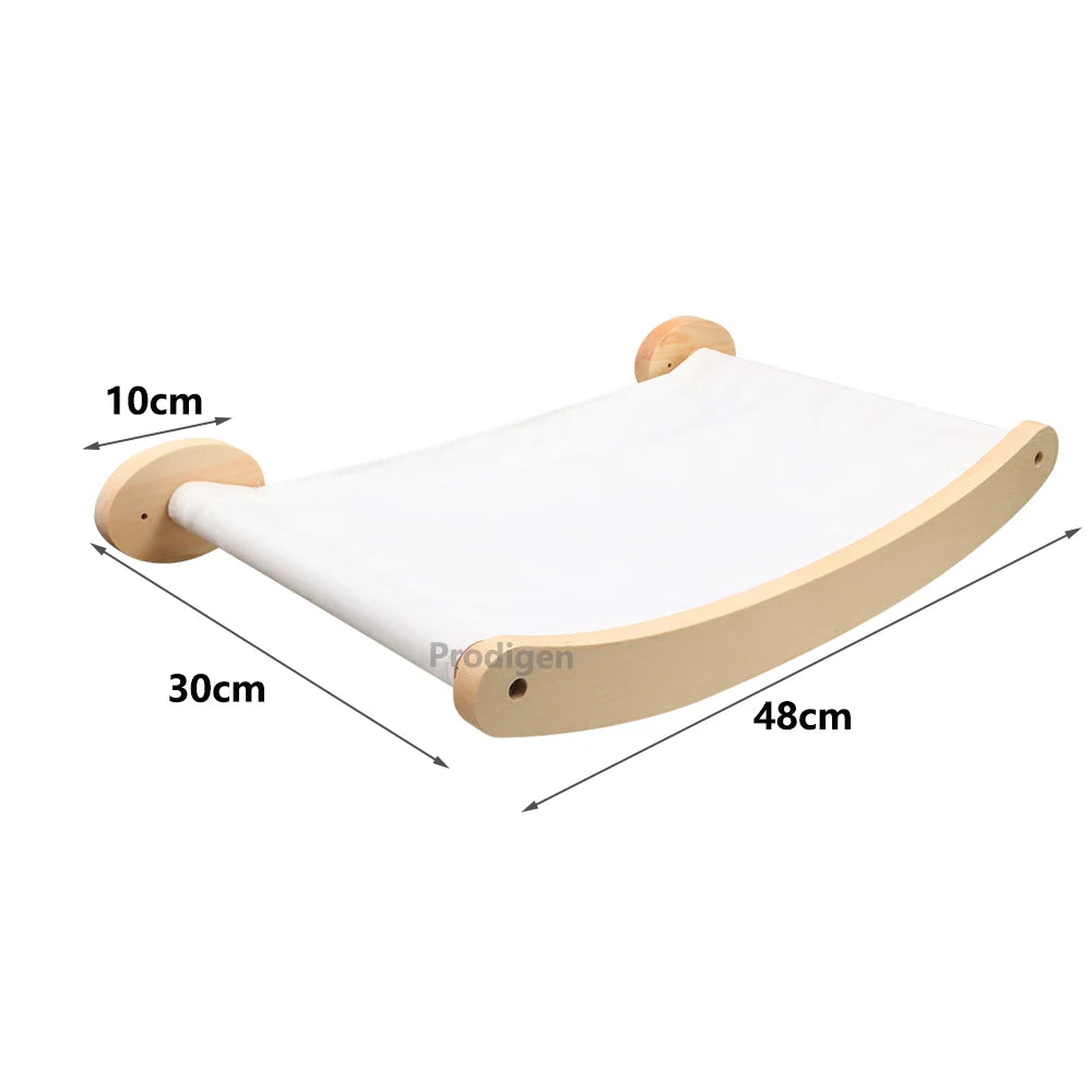 Wall-Mounted Cat Climbing Shelf & Hammock Set
